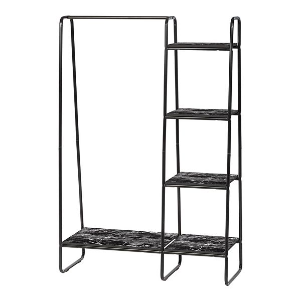 Iris 5 Shelf Modern Metal Garment Rack