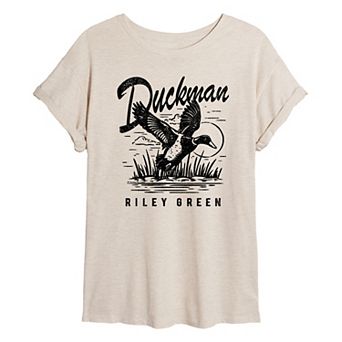 Juniors' Riley Green Duckman Oversized Tee