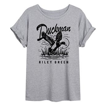 Juniors' Riley Green Duckman Oversized Tee