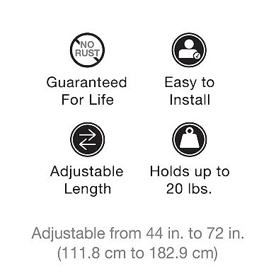 Sonoma Goods For Life® No-Rust Stainless Steel Shower Tension Rod