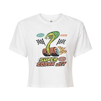 Juniors' Ford Super Cobra Graphic Cropped Tee