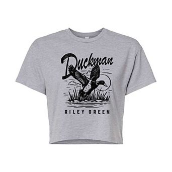 Juniors' Riley Green Duckman Cropped Tee