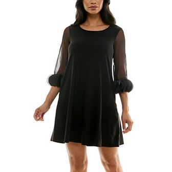 Women's Nina Leonard Trapeze Dress with Pockets