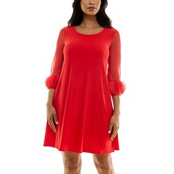 Women's Nina Leonard Trapeze Dress with Pockets