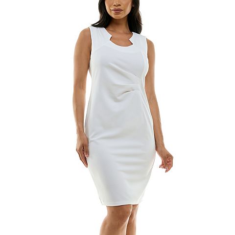 Женские платья Nina Leonard Women's Nina Leonard Envelope Neckline Sheath Midi Dress