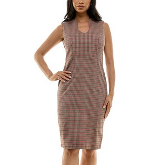 Women's Nina Leonard U-Neck Midi Dress