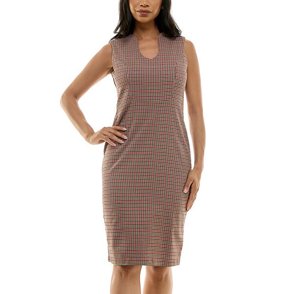 Nina Leonard Women's U Neck Midi Dress, Large