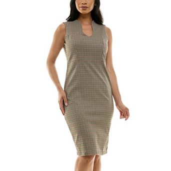 Women's Nina Leonard U-Neck Midi Dress