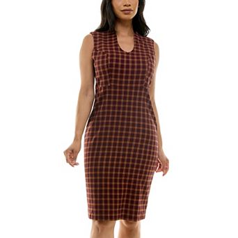 Women's Nina Leonard U-Neck Midi Dress