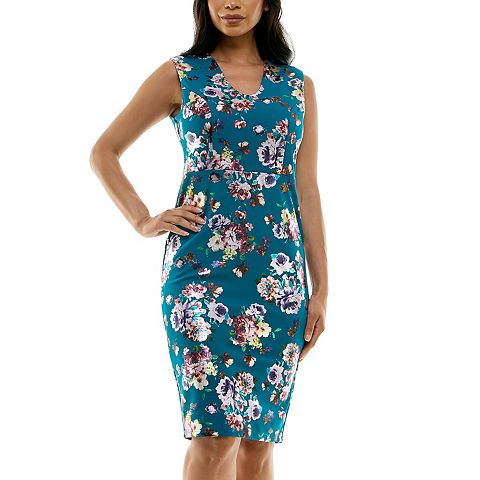 Женские платья Nina Leonard Women's Nina Leonard Foil Sheath Dress