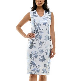 Women's Nina Leonard Foil Sheath Dress