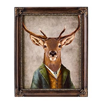 American Art Décor Deer John Ornate Framed Bar Wall Decor