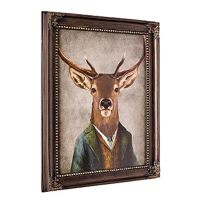 American Art Décor Deer John Ornate Framed Bar Wall Decor