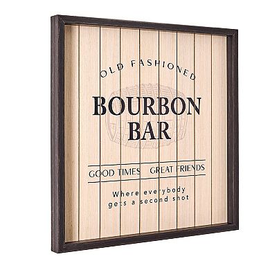 American Art Décor Framed Good Times Bourbon Bar Wall Decor