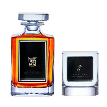 American Art Décor 2 pc Whiskey Bottle and Glass Tumbler Photo Frame Set