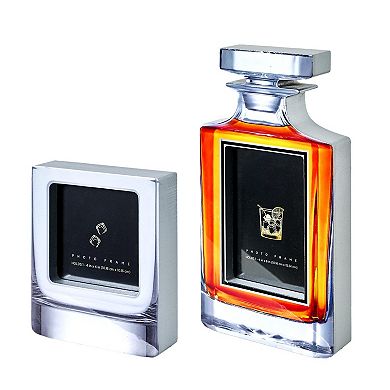 American Art Décor 2-Piece Whiskey Bottle and Glass Tumbler Photo Frame Set