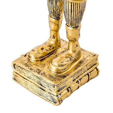 American Art Décor The Fox and Rabbit Gold Resin Tabletop Bar Decor