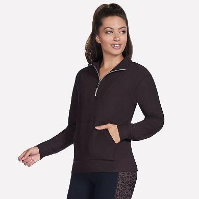Women's Skechers® GO LUXE Rib Quarter Zip Pullover