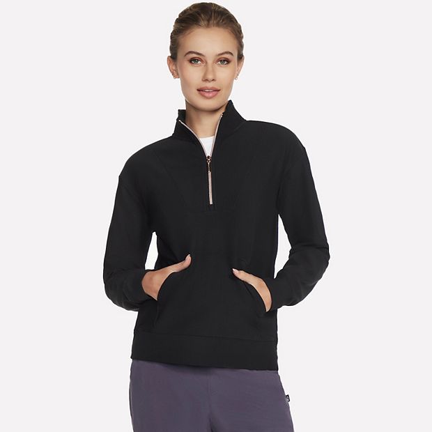 Women's Skechers® GO LUXE Rib Fleece-Lined Quarter-Zip Pullover