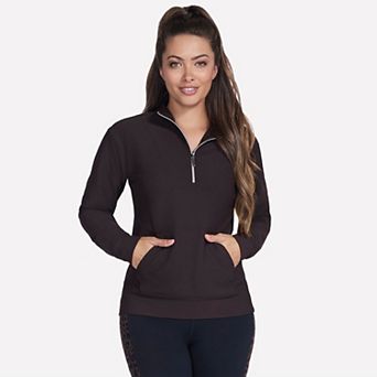 Women's Skechers® GO LUXE Rib Fleece-Lined Quarter-Zip Pullover