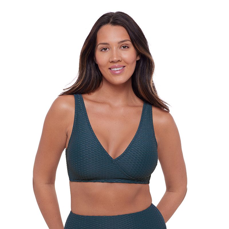 Womens S3 Swim Supportive Wrap Bikini Top, Women's, Size: Large, Dusk Blue