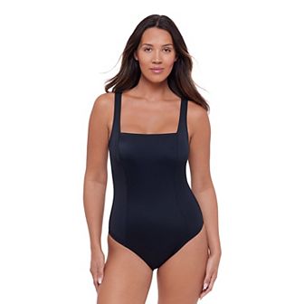 Women’s S3 Swim Shaping Square Neck Lace-Up One-Piece