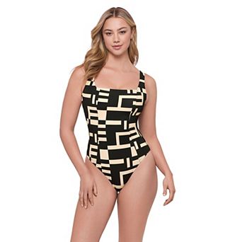 Women’s S3 Swim Shaping Square Neck Lace-Up One-Piece