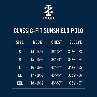 Men's IZOD Sunshield Performance Short Sleeve Polo