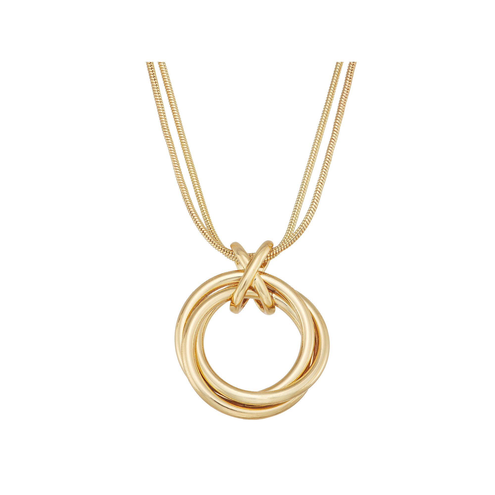 Napier Gold Tone Something Special Pendant Necklace, Womens