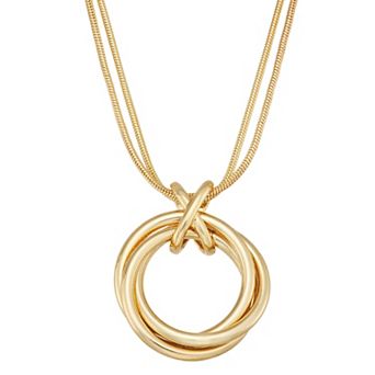 Napier Gold Tone Something Special Pendant Necklace