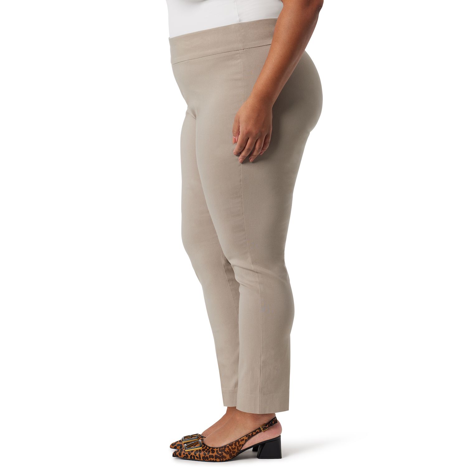 Gloria Vanderbilt Pull On Tummy Slimmer Trouser Pant Standard Pantalón