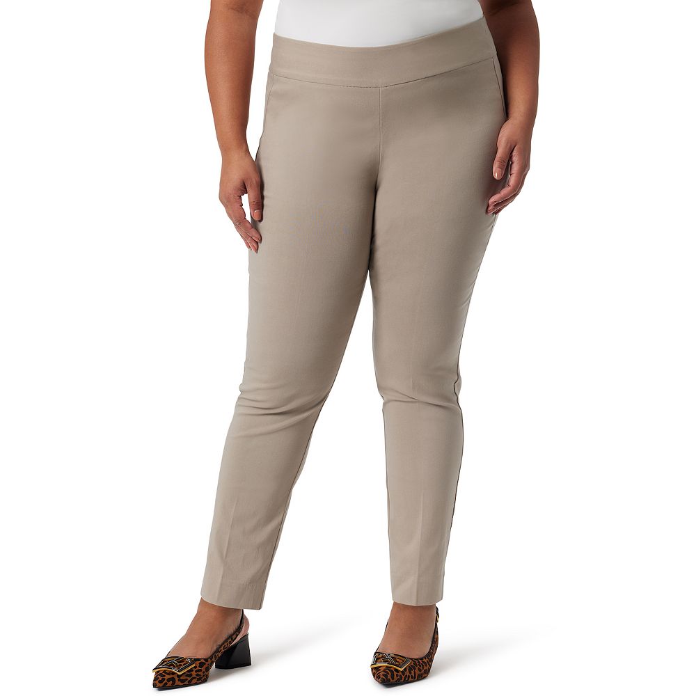 Gloria Vanderbilt Pull On Tummy Slimmer Trouser Pant Standard Pantalón