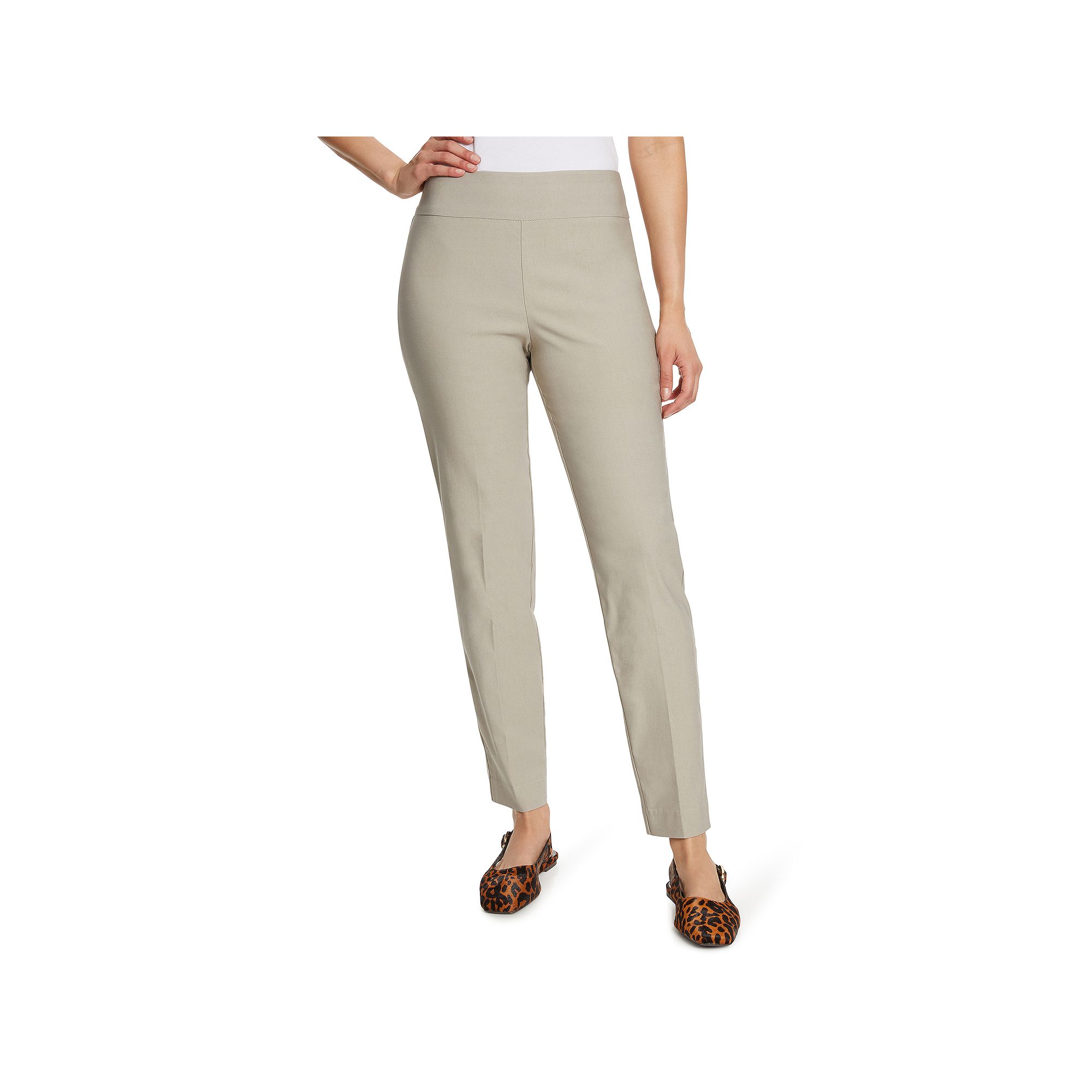 Petite Gloria Vanderbilt Slimming Pull-On Trousers, Womens, Size: 12P-Shor