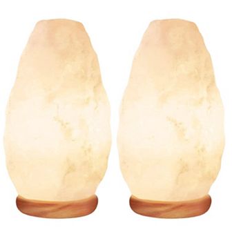 Himalayan Glow White Salt Lamp Night Light, 5-7 Lbs - 2 Pack