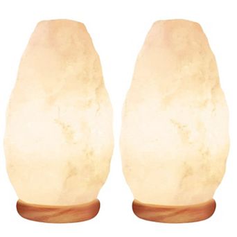 Himalayan Glow White Salt Lamp Night Light, 5-7 Lbs - 2 Pack