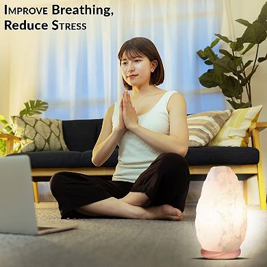 Himalayan Glow White Salt Lamp Night Light, 5-7 Lbs - 2 Pack
