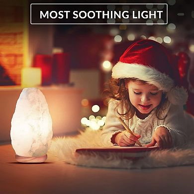 Himalayan Glow White Salt Lamp Night Light, 5-7 Lbs - 2 Pack