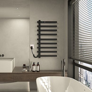 Electric Heated Towel Rack Wall Mounted Drying Rack, Stainless Steel Towel Warmer 5 Bars