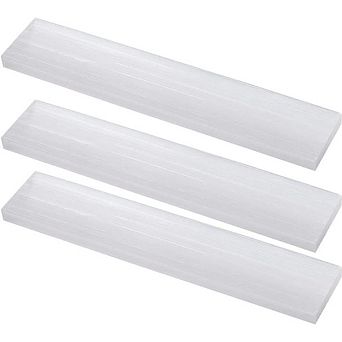Selenite Rulers, Metaphysical Energy Drawing, Natural Cleansing & Protection 3 Pack, White