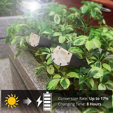 OSORD Solar Spot Lights Outdoor, Bright Solar Landscape Spotlights Waterproof 18LED 2-in-1 Solar Powered Flag Light Adjustable Auto On/Off Uplights