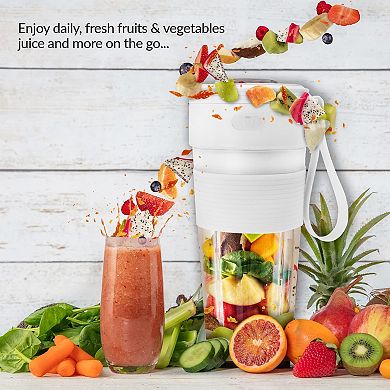 Wbm Smart Portable Blender, Chargeable, Blender For Shakes & Smoothies - 300ml, White