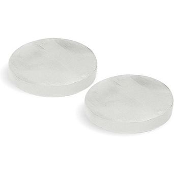 Wbm Selenite Crystal Charging Plate For Smudging, Healing And Recharging Crystals - 2 Pack