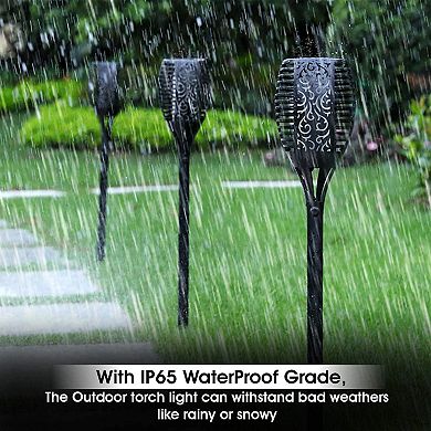 Wbm Smart Solar Lights, Waterproof Flickering Flame Lights For Yard, 43 Inches-pack Of 6