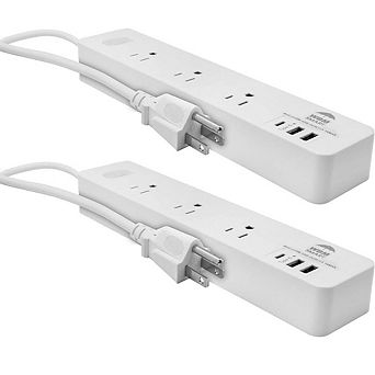 WBM Extension Cord Socket 5.9 Ft With 2 Usb and C Type Port - 2 pc