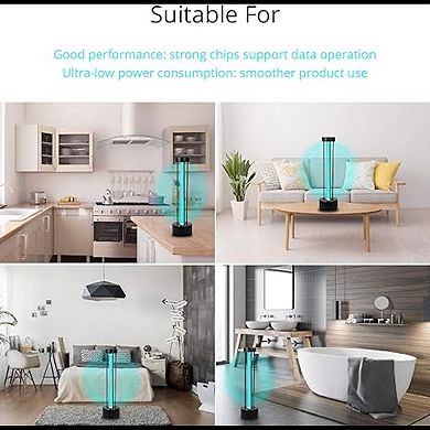Wbm Smart Uv Light, Sanitizer Lamp For Indoor & Outdoor Uses, Remote Control, Kills 99% Germs