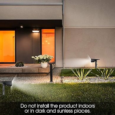 Wbm Smart Solar Spotlights, Waterproof 20 Leds, 2-in-1 Wireless Outdoor Lights, 4 Packs