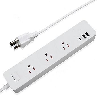 Wbm Smart Extension Cord Socket 5.9 Ft 10 A, Power Strip With 2 Usb Ports And 1 Type C Plug