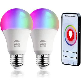 Led Light Bulb, Color Changing Night Lights - Compatible With Alexa And Bluetooth - 2 Pack