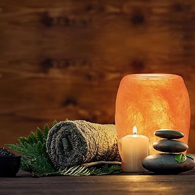 Himalayan Glow Salt Lamp, Natural Aroma Therapy Lamp, Amber Glow 2 - 4 Lbs