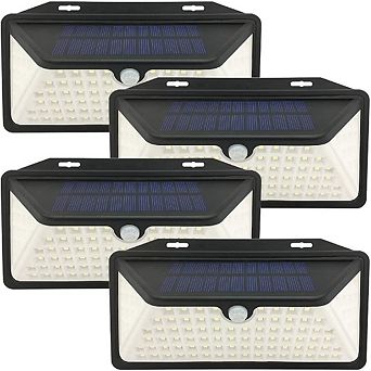 Wbm Smart 100 Led Solar Lights, Waterproof Outdoor Lights For Patio & Fence, 4 Packs White